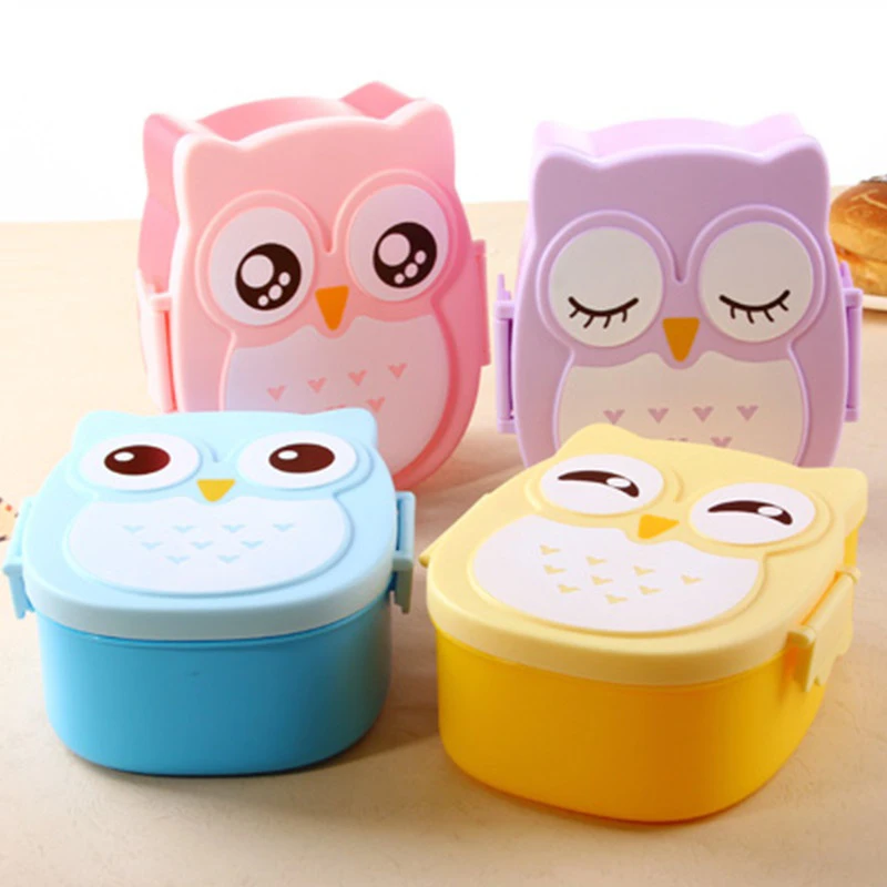 

Cartoon Owl Lunch Box Portable Japanese Bento Meal Boxes Lunchbox Storage For Kids School Outdoor Thermos For Food Picnic Set