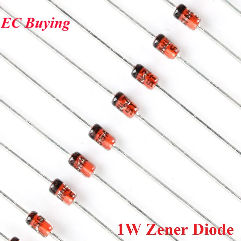 50 шт./партия 1N4758A 1N4756A 1N4752A 1N4751A 1N4749A 1N4747A 1N4746A 1N4745A 1N4744A 1N4743A 1N4742A 1N4741A DO-41 1 Вт Диод Зенера