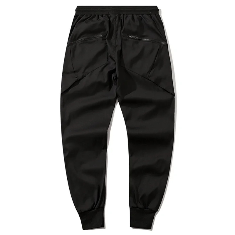 Шаровары мужские с карманами повседневные брюки эластичным поясом уличная