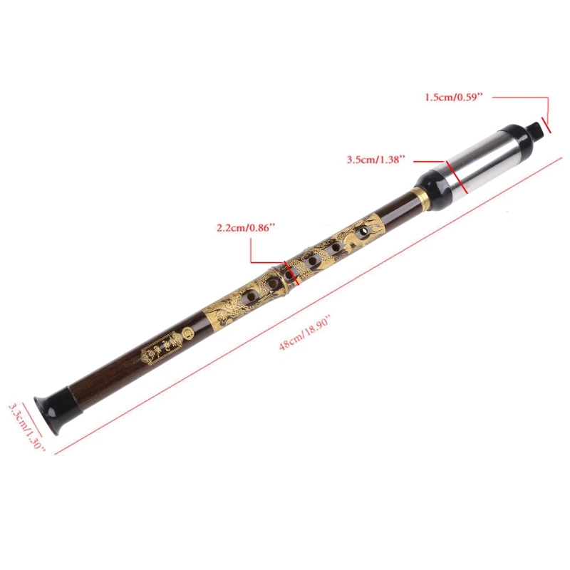 Flutes Woodwind Black Bamboo Chinese Yunnan Bawu G Key Pipe Music Instrument | Flute
