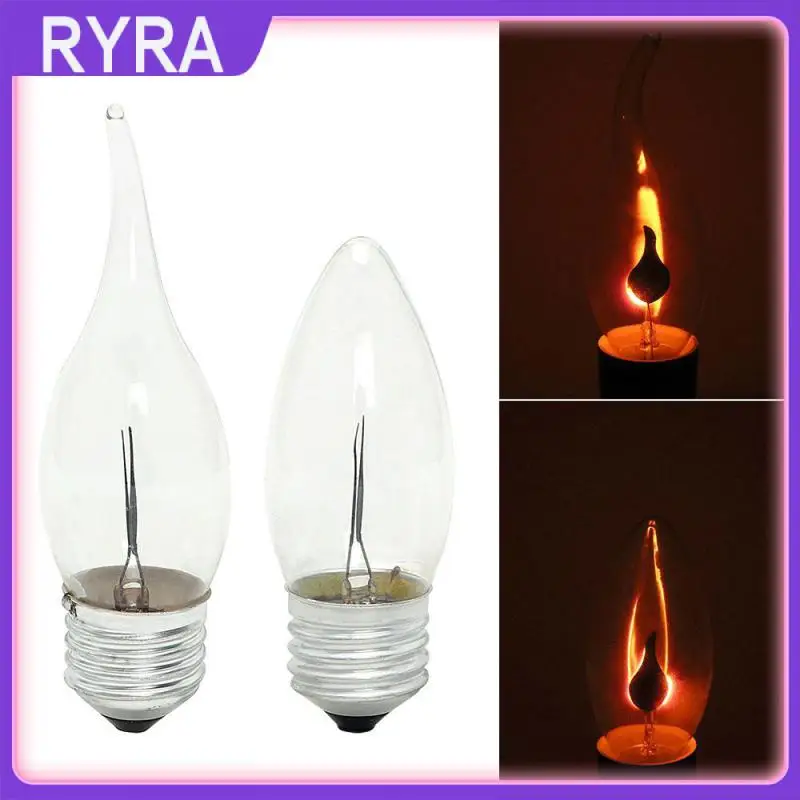 

New Retro Edison Filament Light Bulb 3W E27 E14 LED Light Bulb Tungsten Novel Candle Tip Lamp Flame Lamp Incandescent Home Decor