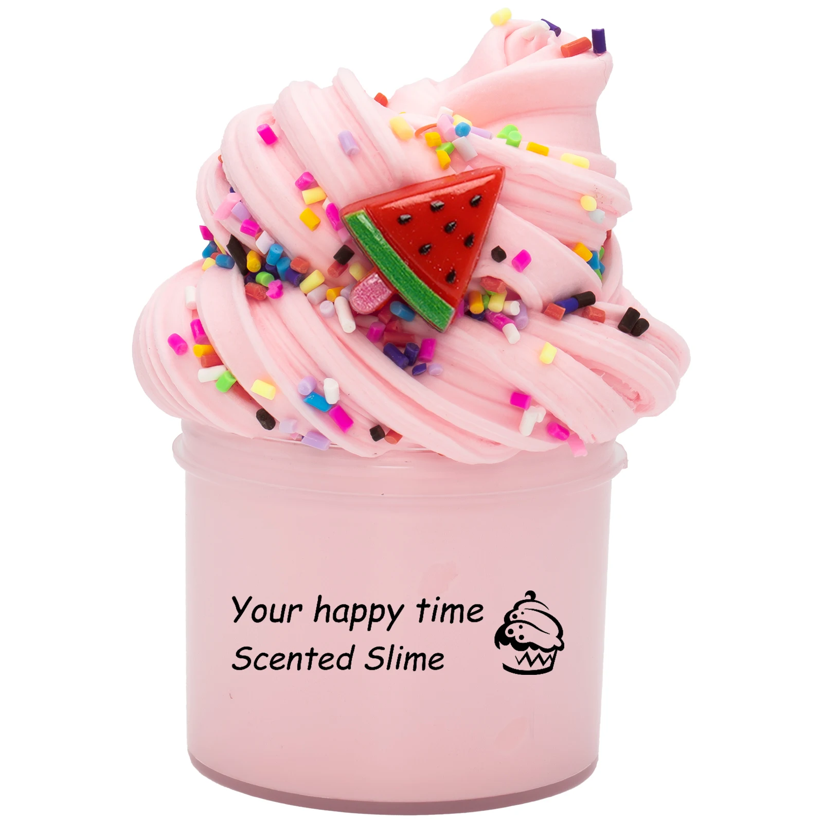 Белый бисквитный слиз 1 76 унции с ломтиками розовый арбуз нелипкая эластичная