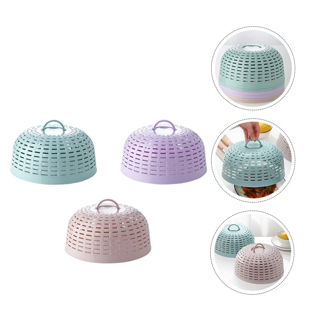 

3 Pcs Hollow-out Food Cover Round Food Umbrella Insect-proof Food Protective Cover