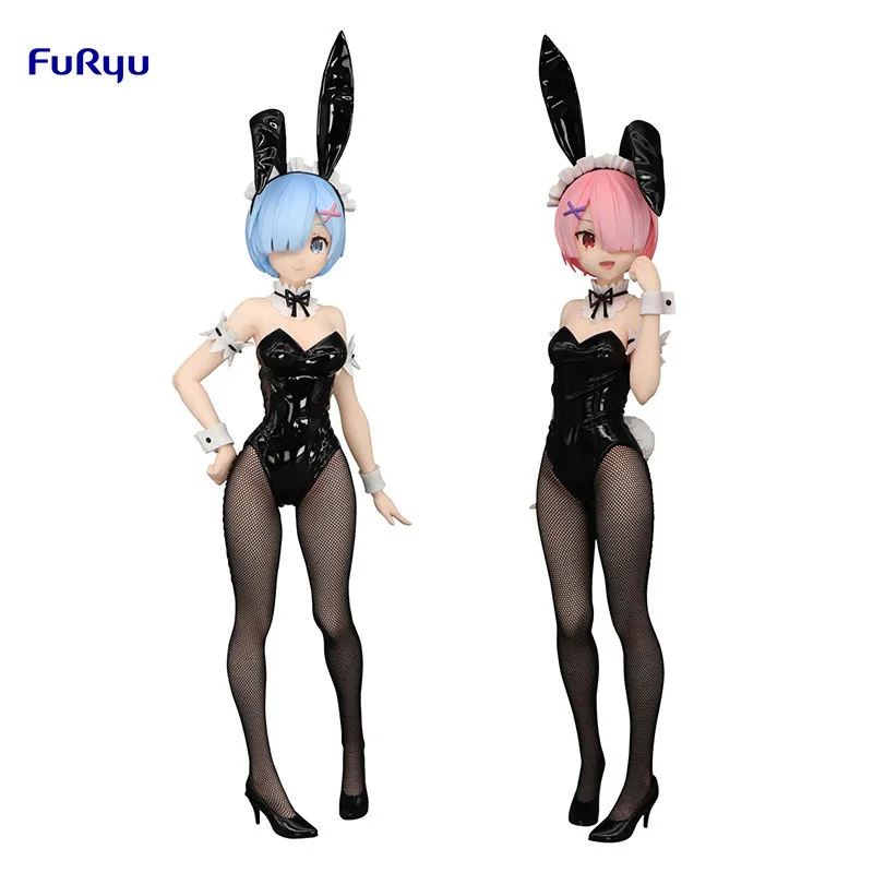 

2021 оригинальная призовая фигурка FuRyu RE:0 Rem Ram BiCute кролики Ver.