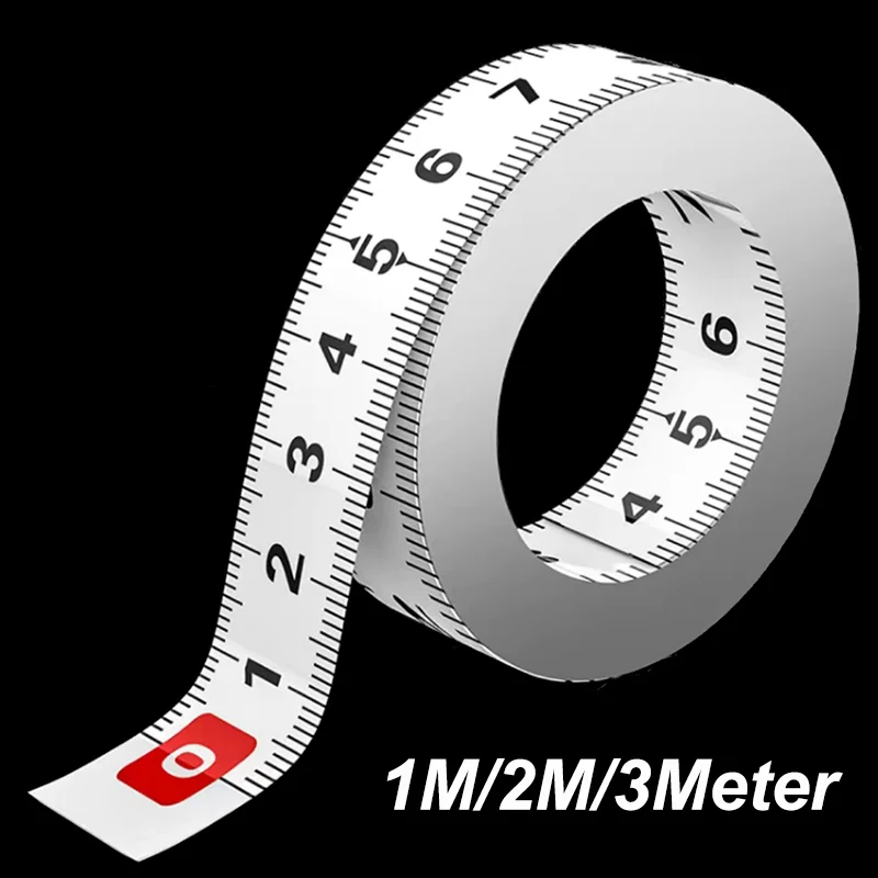 

1/2/3Meters Self-Adhesive Dividing Rule Measuring Tape Metal Tapes Measure for Miter Track Router Table Ruler Measuring Tools