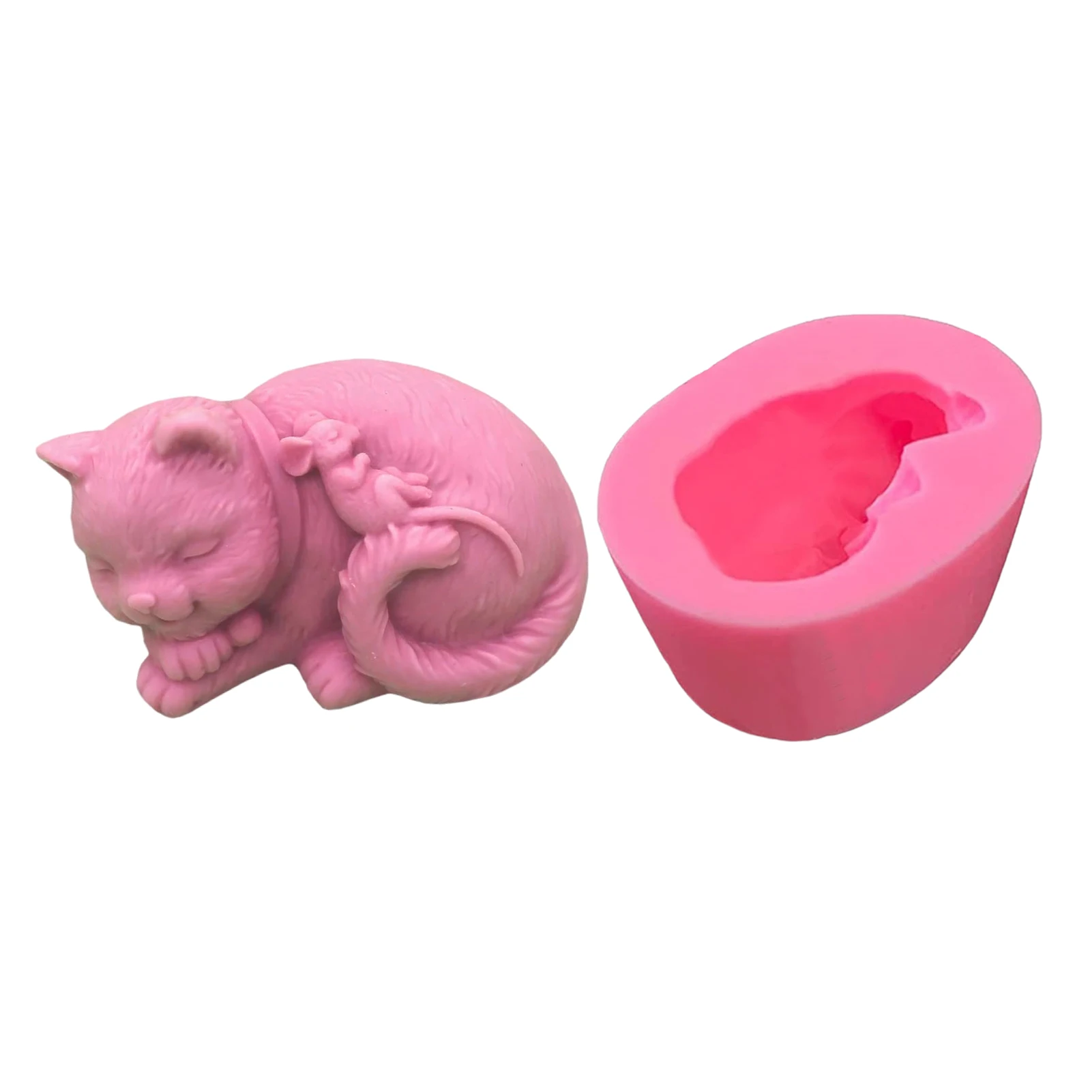 

Силиконовые 3D формы для сна, форма в виде кошки, мыши, свечи, полимерная бетонная глина, форма в форме кошки, форма «сделай сам» для помадки, ш...