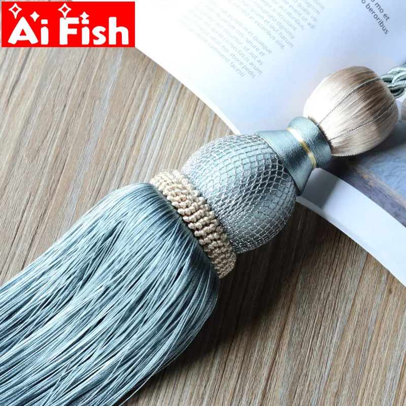 

1 Piece Gold Tennis Hanging Ball Curtain Hook Bandage Lashing Lobbing Strap Tassel Tieback Buckle Home Decoration CP063-30