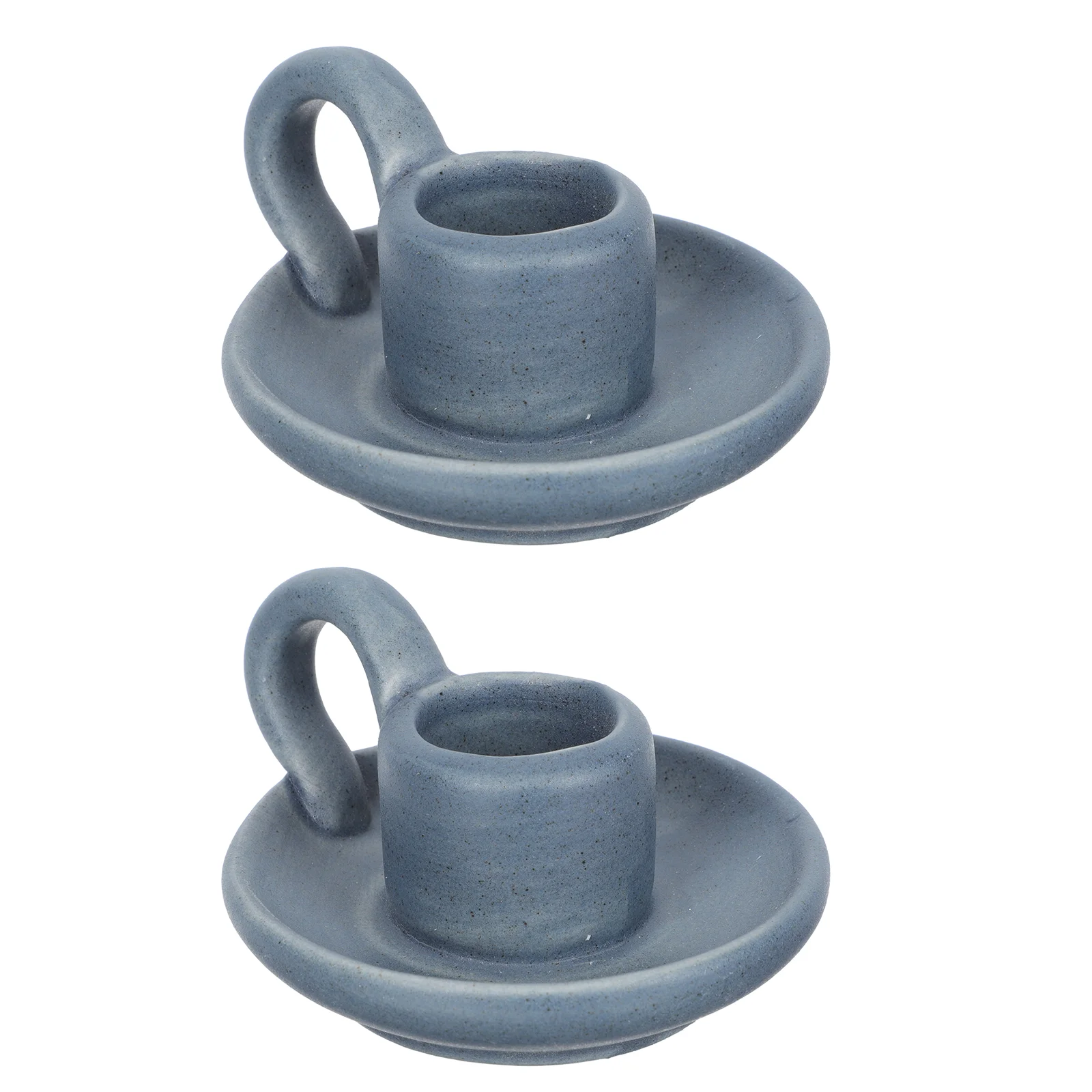 

2pcs Candleholder Decors Dinning Table Ornaments Ceramic Holders for Restaurant Banquet Home Party