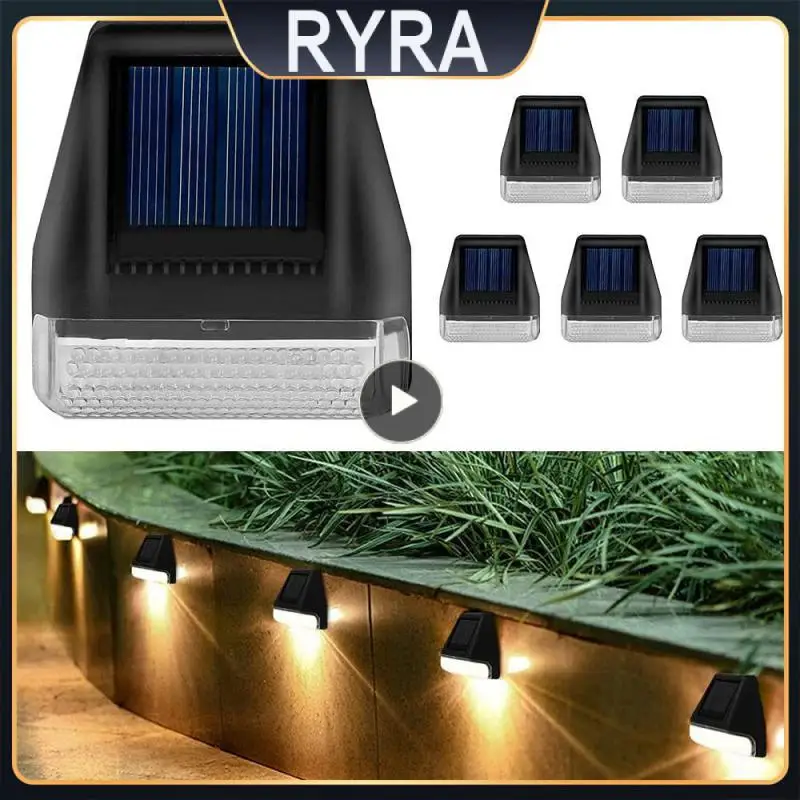

Solar Wall Lamp Rainproof Waterproof Button Master Switch Photosensitive Switch Lamp Garden Stairs Step Fence Lights