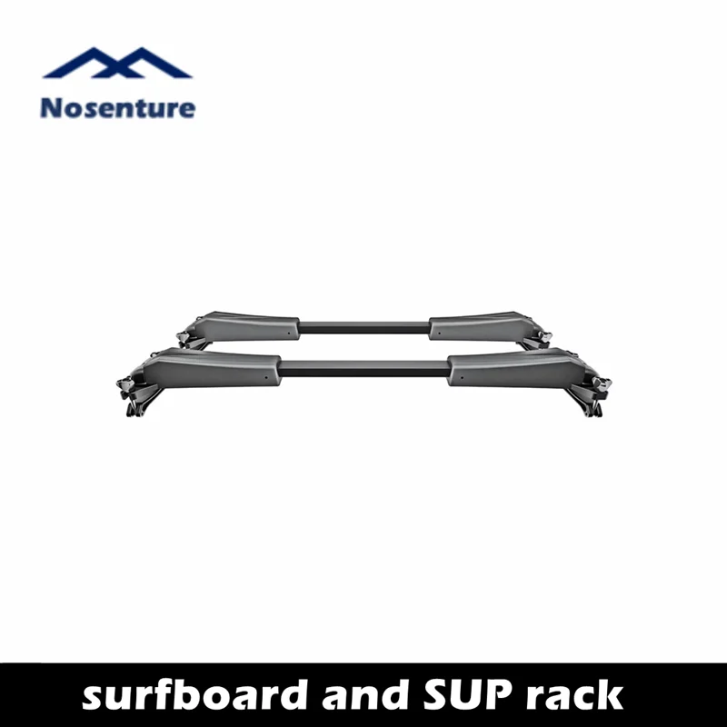 

NOSEN Surfboard and SUP Rack Black Carries Up to 2 SUPs Custom Fit for Board Padded Protection