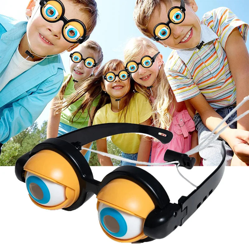 

1PC Kids Party Funny Pranks Glasses Toy Crazy Eyes Creative Novelty Toys Party Dress-up Props Birthday Gifts
