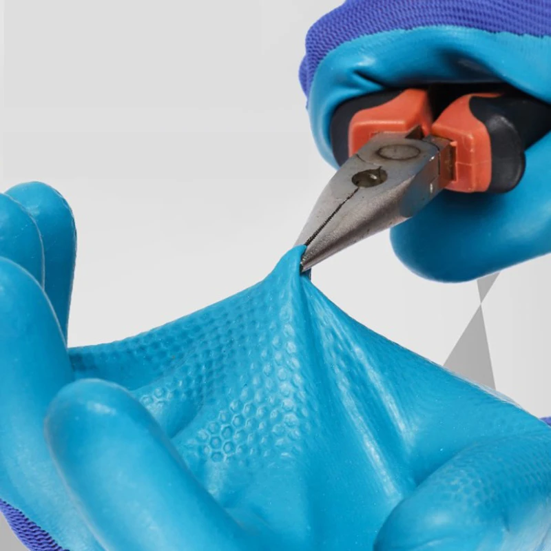 Прочные латексные рабочие перчатки износостойкие нескользящие защитные садовые