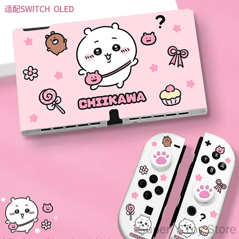 Фото Защитный чехол для контроллеров Joy-Con Chiikawa Switch OLED, матовый, из мягкого силикона, с защитой от отпечатков пальцев, аксессуары, подарок на Рождество №1