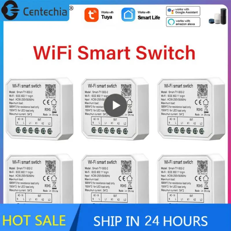 

Wifi Wireless Breaker Smart Home Mini Switch Module Remote Control Smart Light Switch Tuya Sanrt Smart Life