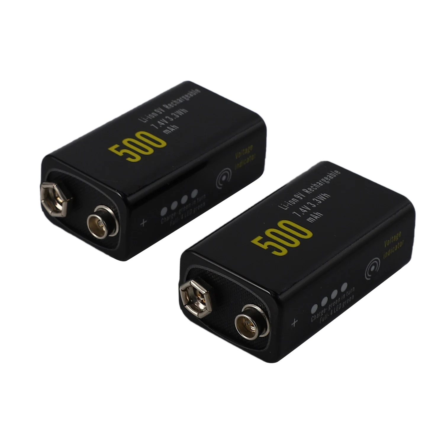 

Soshine 2Pcs 9V 6F22 500Mah Li-Ion 7.4V 3.3Wh Rechargeable Battery Micro-Usb Protected For Multimeter Wireless Microphone Alarm