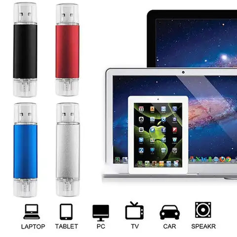 Флэш-накопитель USB для смартфона Android, двойное применение, флэш-накопитель 32 ГБ, увеличительный U-диск