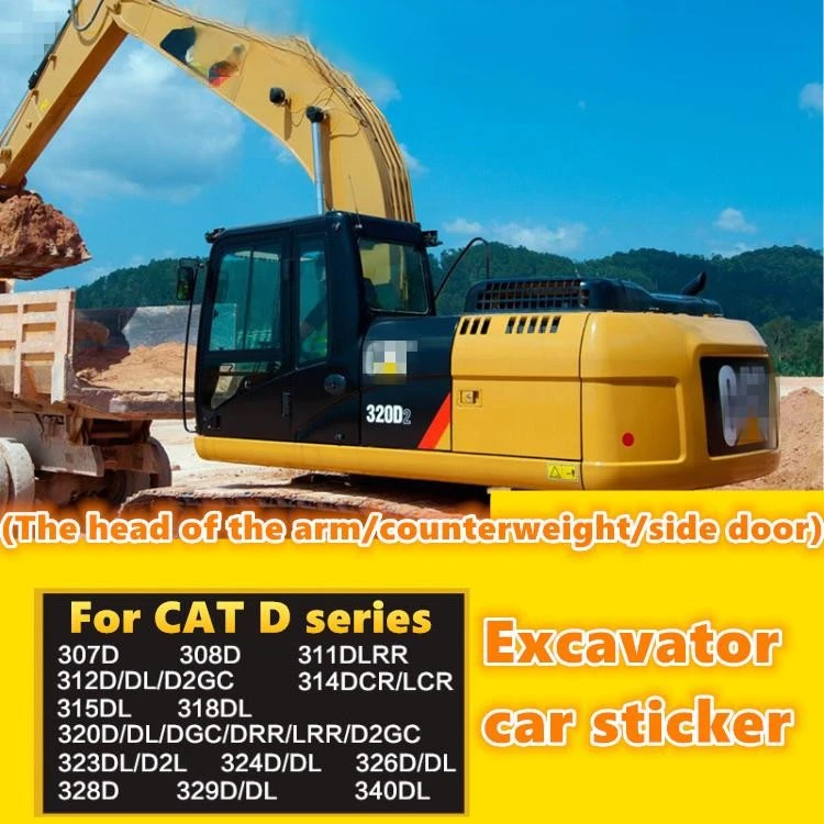 

Детали для экскаватора CAT 307/308/312/320/326/329/345/349D 2 DL, логотип автомобиля, наклейка на весь корпус автомобиля, высокое качество