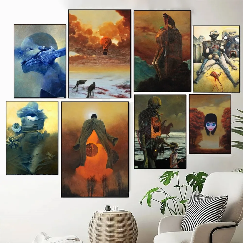 Художественный Постер Zdzislaw Beksinski Необычная Наклейка На Стену Винтажная