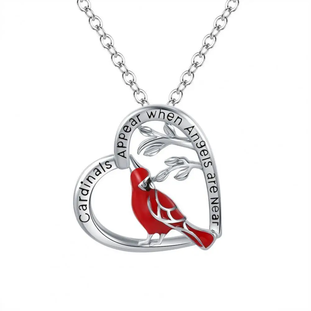 

Женское ожерелье высокого качества, ожерелье с кулоном в виде сердца и попугая, ожерелье с кулоном в виде попугая, цепочка с детализированны...