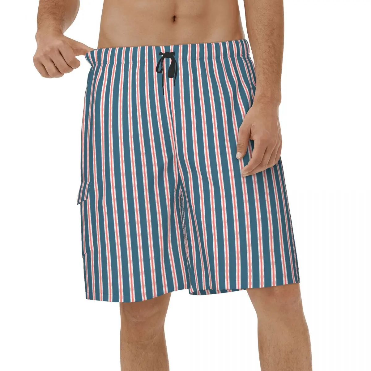 

Fashion Stripe Men Beach Shorts Sports Board Shorts Vacation Short Pants Quick Dry Short Pants