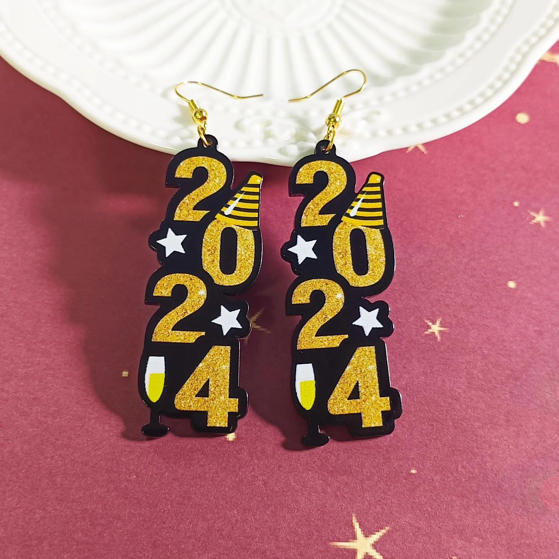 2024 цифровые серьги для женщин модные персонализированные праздничные стильные