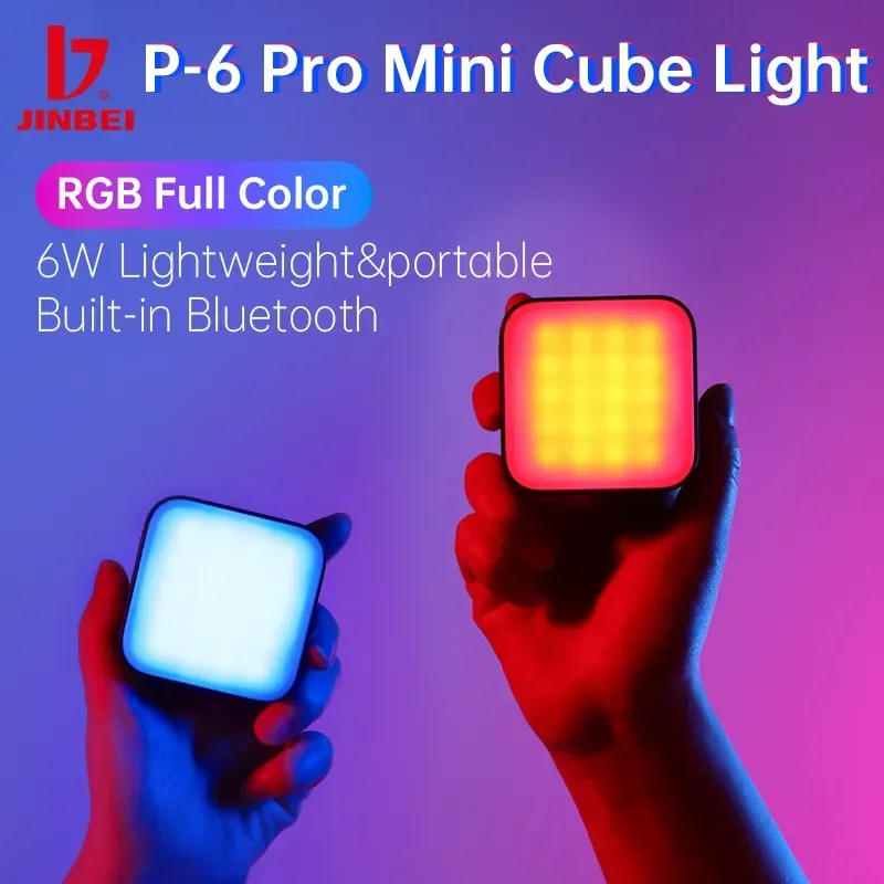 

JINBEI P6pro Cube светильник RGB LED Видео Освещение полноцветная мини-камера освещение батарея панель лампа фотостудия комплект Luminaria