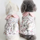 Хлопковые теплые платья для собак, розового цвета, Осень-зима, товары для животных, собак