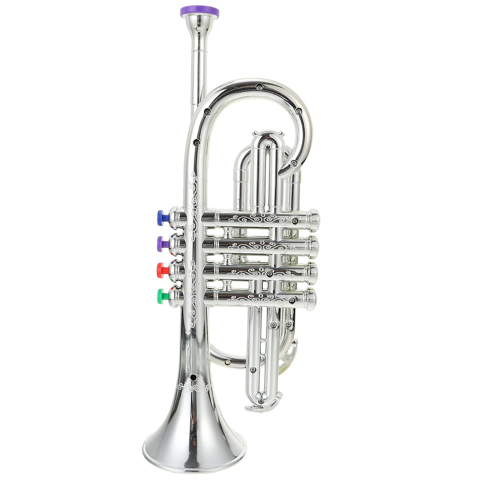 

1Pc Useful Stage Performance Prop Four Tone Vertical Trumpet Model for Kids