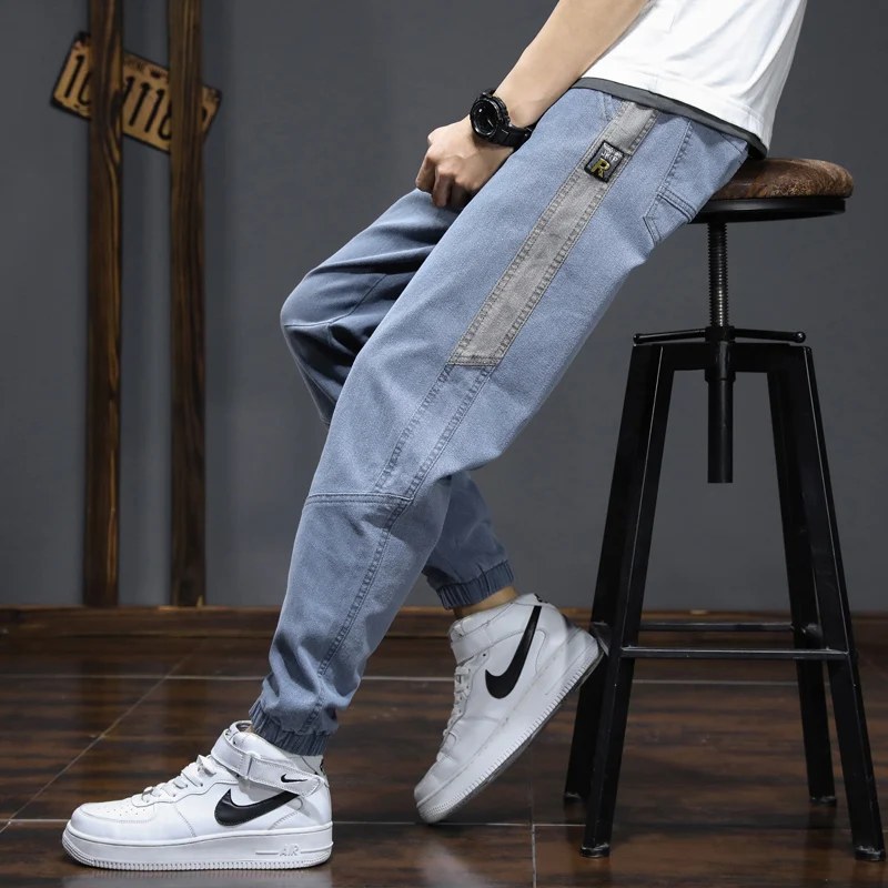 New Product Jeans Men's Loose Autumn Men's Stretch Casual Overalls Trendy Brand Harlan Trousers Long Pants for Men