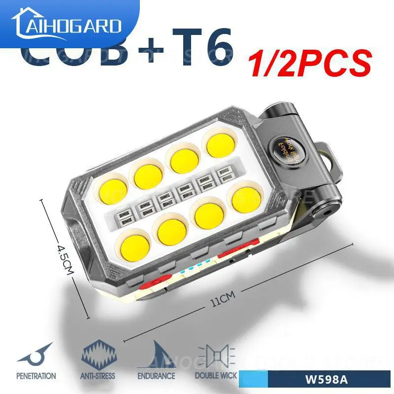 

1/2 шт., мощный светодиодный фонарик для кемпинга