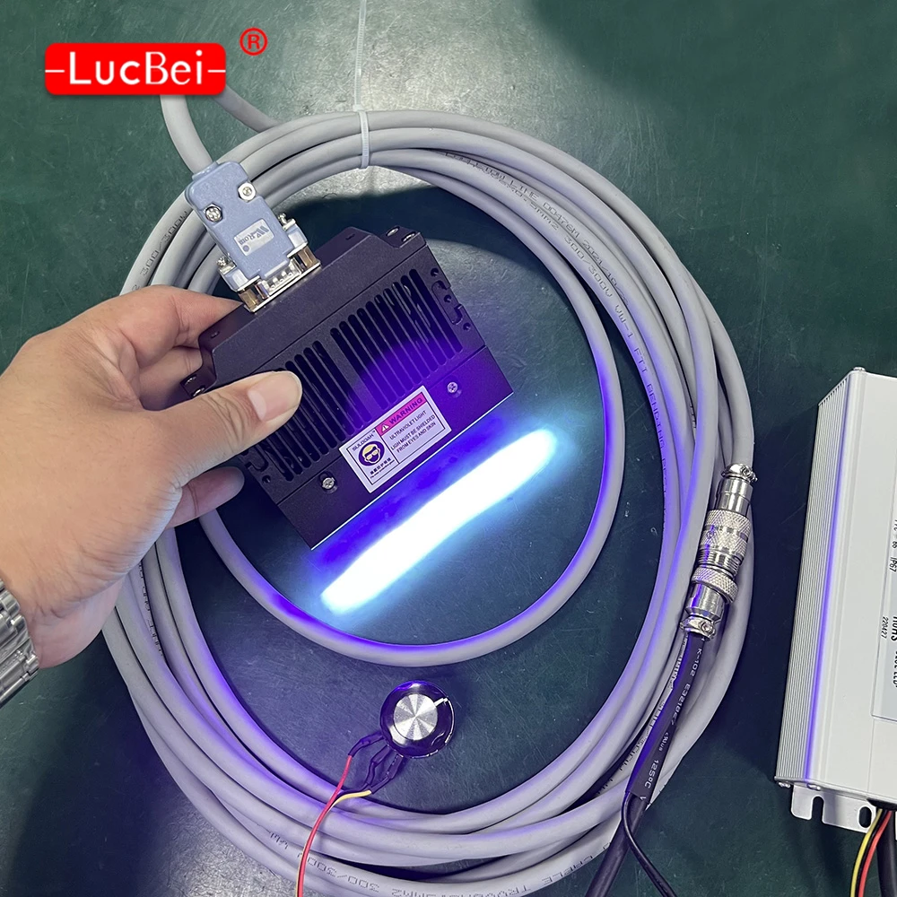 Fan Cooling UV LED glue Curing Lamps 395nm 365nm For UV LED Flatbed Printer Curing Lamp 100*10 Line Light Source Can Be Spliced