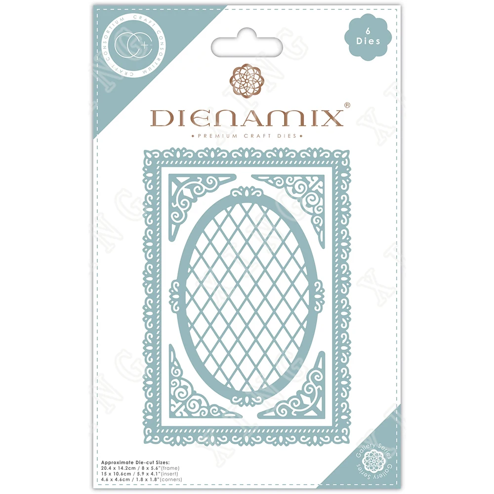 

2022 Spring New A5 Ornate Mesh Oval Shaped Frame Cutting Dies Diy Craft Wax Paper Cards Scrapbooking Decoration Embossing Molds