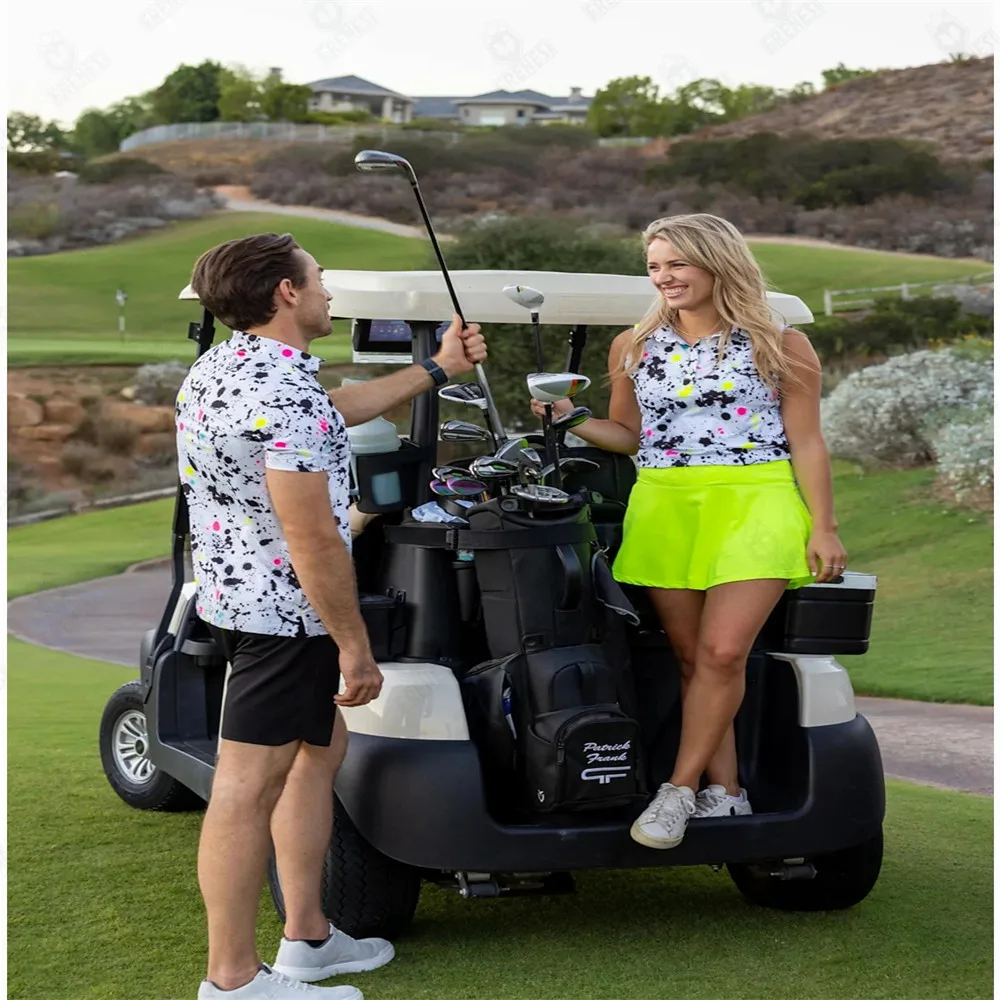 Men's Golf Polo Shirts Fashion Lapel Tie Dye Summer Short Sleeves Gym Workout Sports Casual Top T-Shirt Badminton Clothes