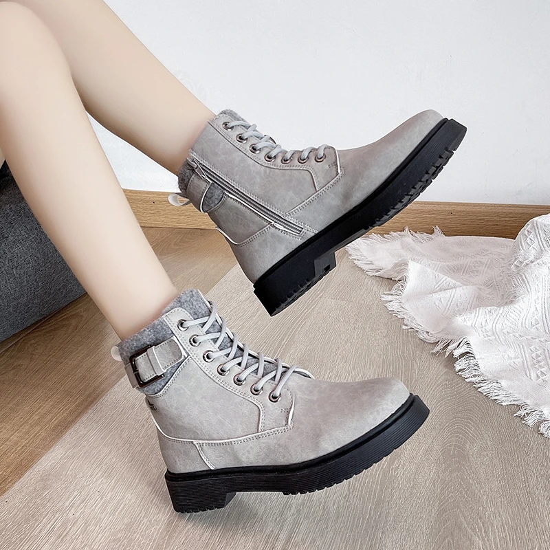 Женские ботинки до щиколотки Осень-зима женские челси короткие обувь на плоской