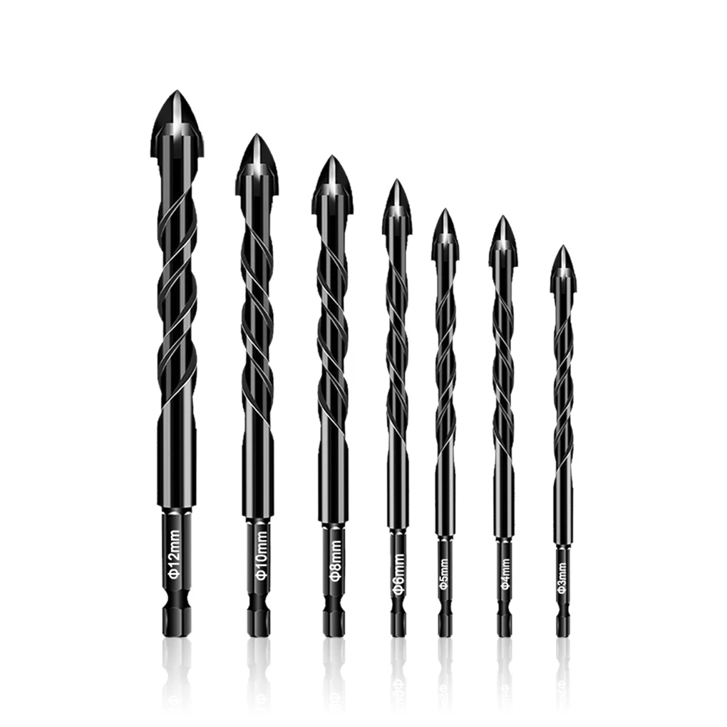 

Набор твист сверл для плитки, 3-12 мм, керамические открывалки для отверстий «сделай сам», плотничные многоразовые бытовые строительные аксе...