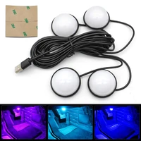 4pcs 12v luces led car foot lights styling ambient lamp bulb auto interior decorative atmosphere light universal