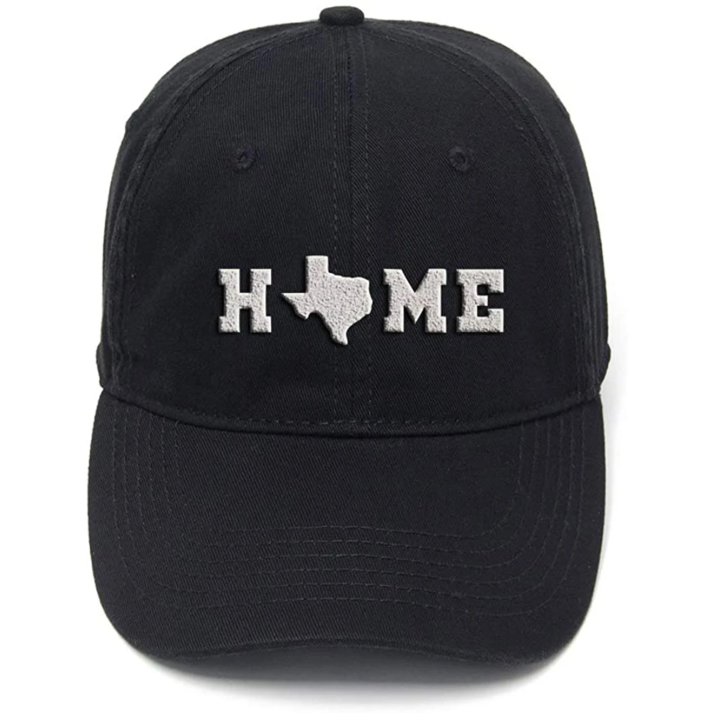 

Lyprerazy Texas Home State Washed Cotton Adjustable Men Women Unisex Hip Hop Cool Flock Printing Baseball Cap