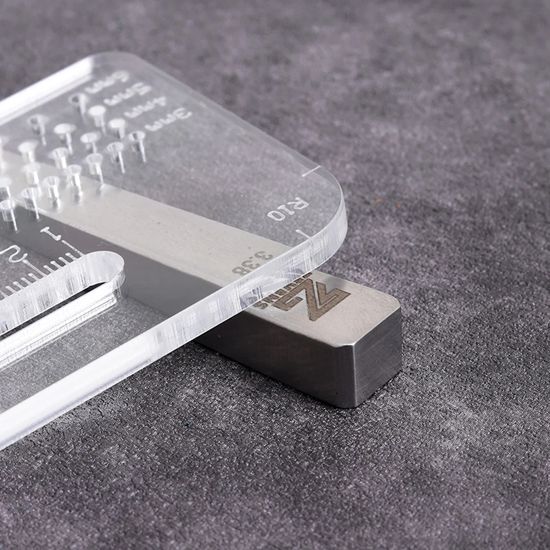 Многофункциональный утолщенный прозрачный съемник линейка с закругленным