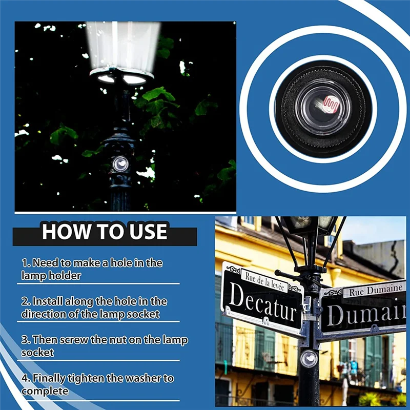 6 упаковок датчика от сумерения до рассвета для наружного освещения 120-277 В