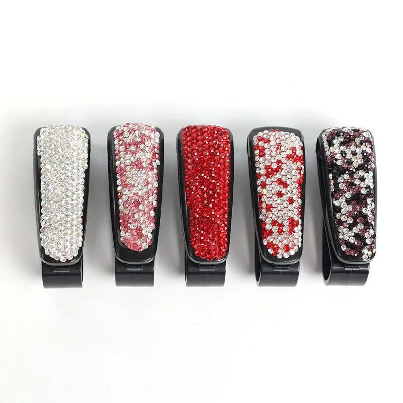 Стразы зажим для очков с кристаллами автомобильный солнцезащитный козырек