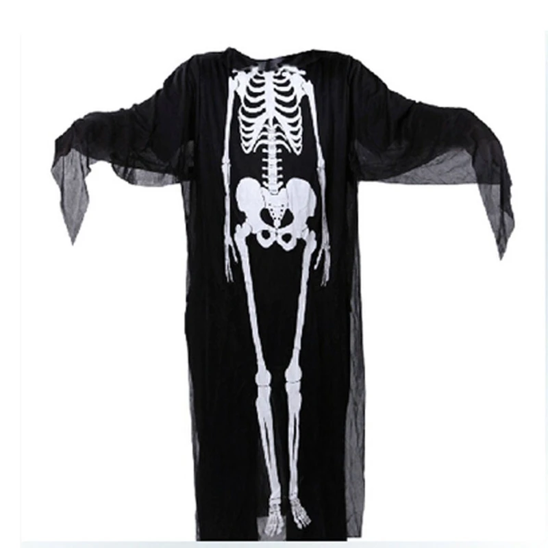 

Halloween Adults Kids Cosplay Ghost Robes Skeleton Printed Masquerade Scary Costumes Cloak Carnival Party Clothes Stage Wear