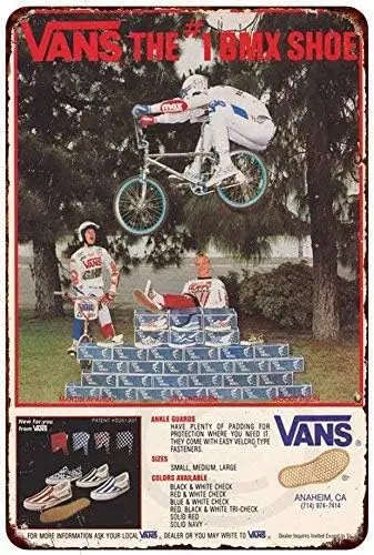 Wll Decor 8x12 nch Vns Обувь BMX Rcng d Rre Outdoor ndoor Tn Metl Sgns