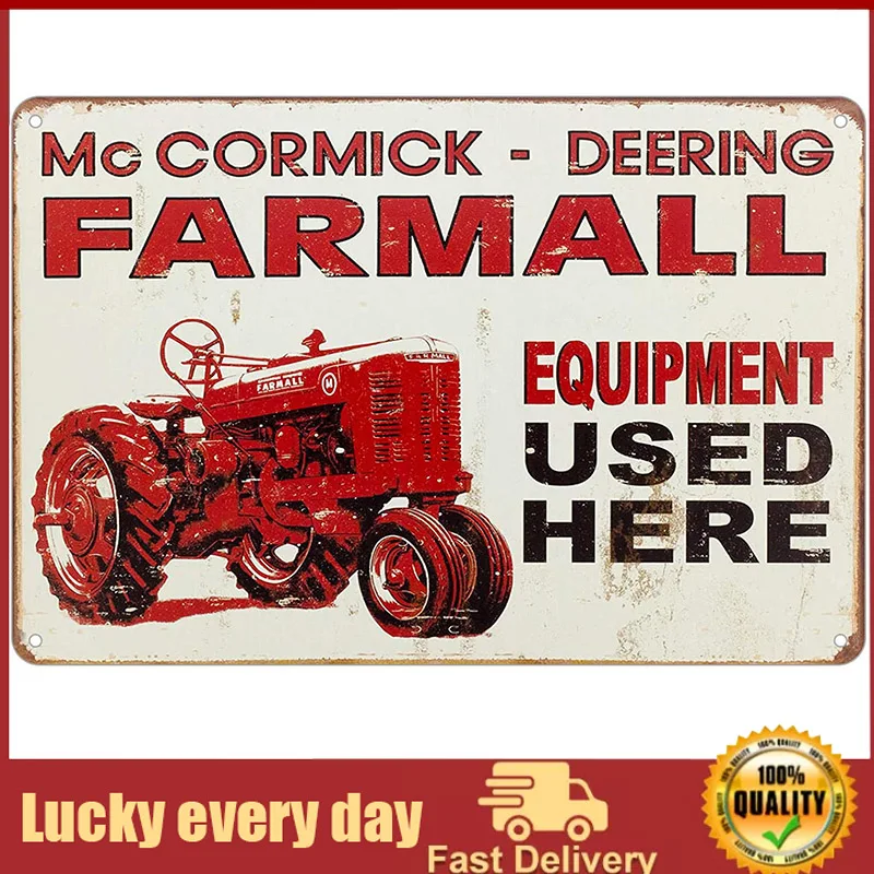 

Metal Signs Wall Decor Tin Sign Bar Vintage Retro Farmall Users here Tractor Farm Home Garage farmhouse home decor
