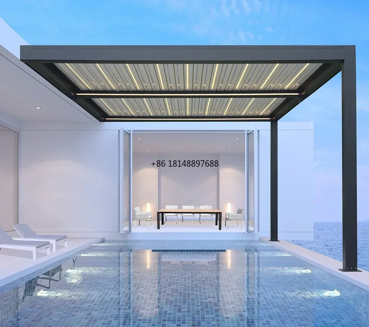 3x3 3x4 4x4 6x4 м от производителя современная уличная биоклиматическая беседка