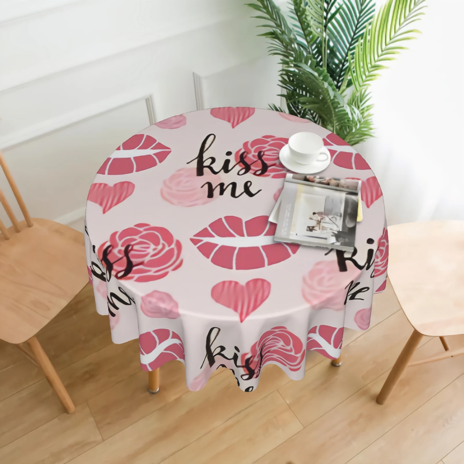 

Водонепроницаемая круглая скатерть в романтическом стиле