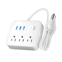 us canada mexico thailand japanese square outlet extender with 3oueltes 3usb port 1 2m wires abs material with power switch