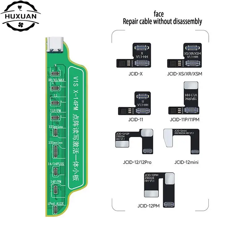 

Repair Parts For JCID JC Tag Face id Flex Cable for IPhone X XR XS MAX 11 12 PRO MAX Mini Dot Matrix Repair Read and Write Data