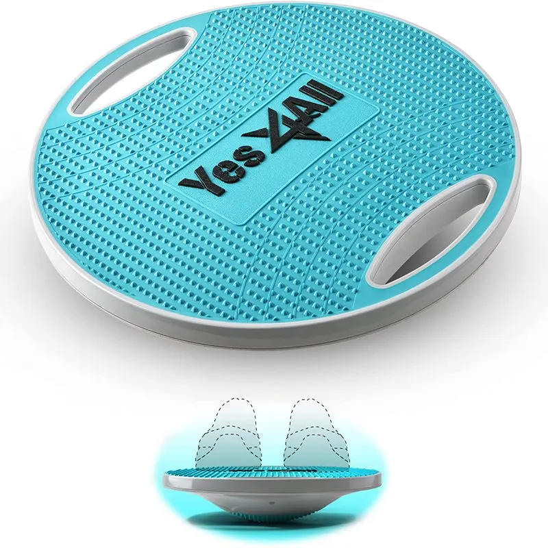 

Premium Wobble Round Plastic Balance Board – 16.34 in for Rehabilitation Exercise (Sky Blue)