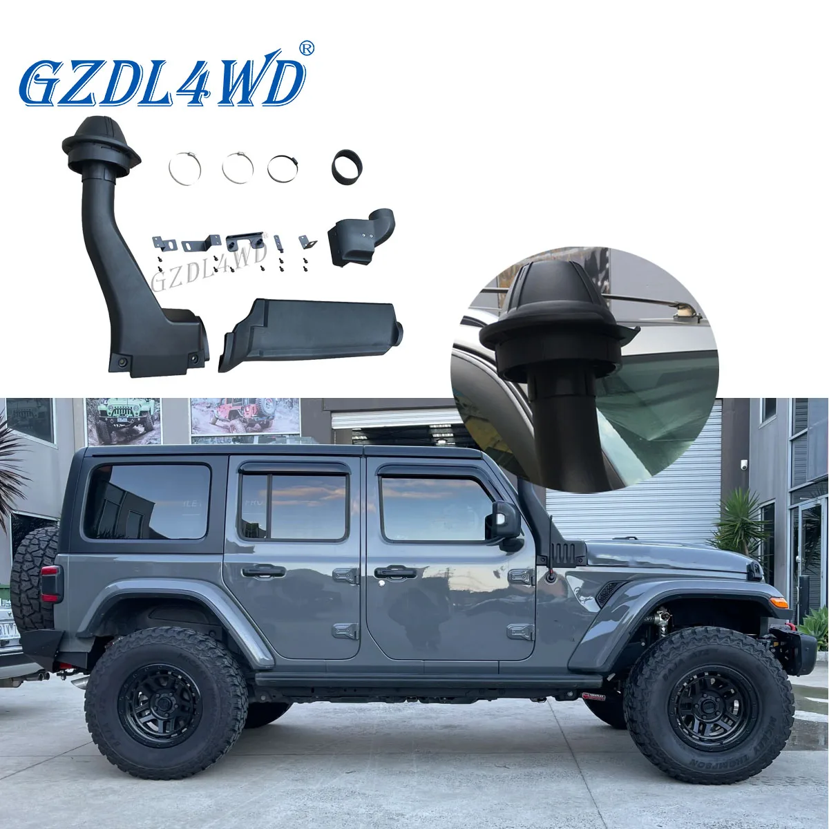 

GZDL4WD внедорожные 4x4 внешние аксессуары iair впускная трубка для Jeep Wrangler JL 18-20 2020 JT