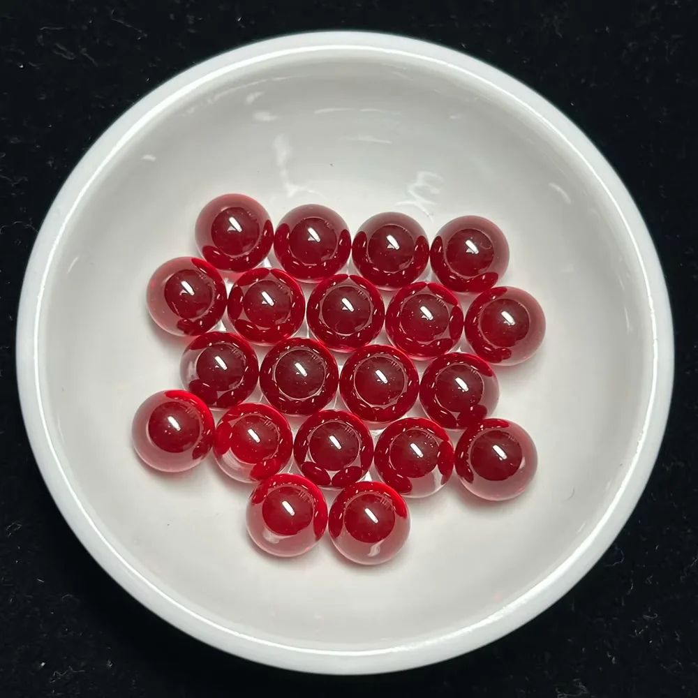 Круглая форма от 4 мм до 20 синтетический корунд белый сапфир красный рубин бусины
